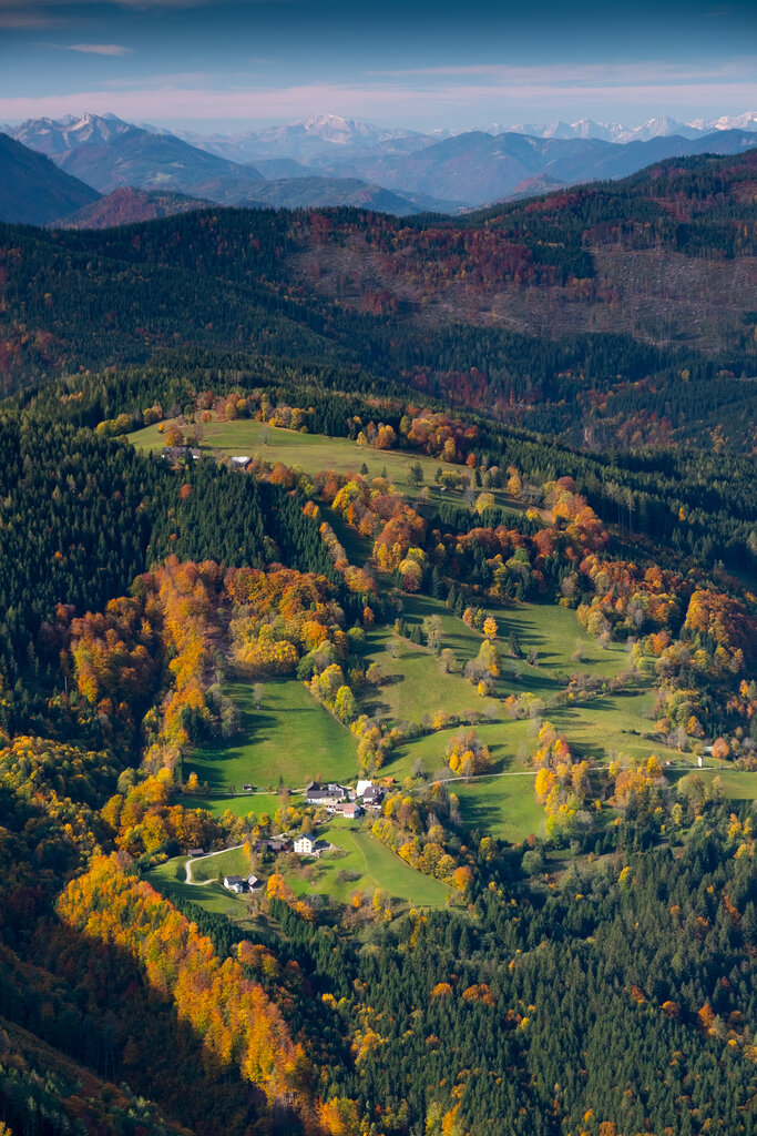 Luftaufnahme über die Region 