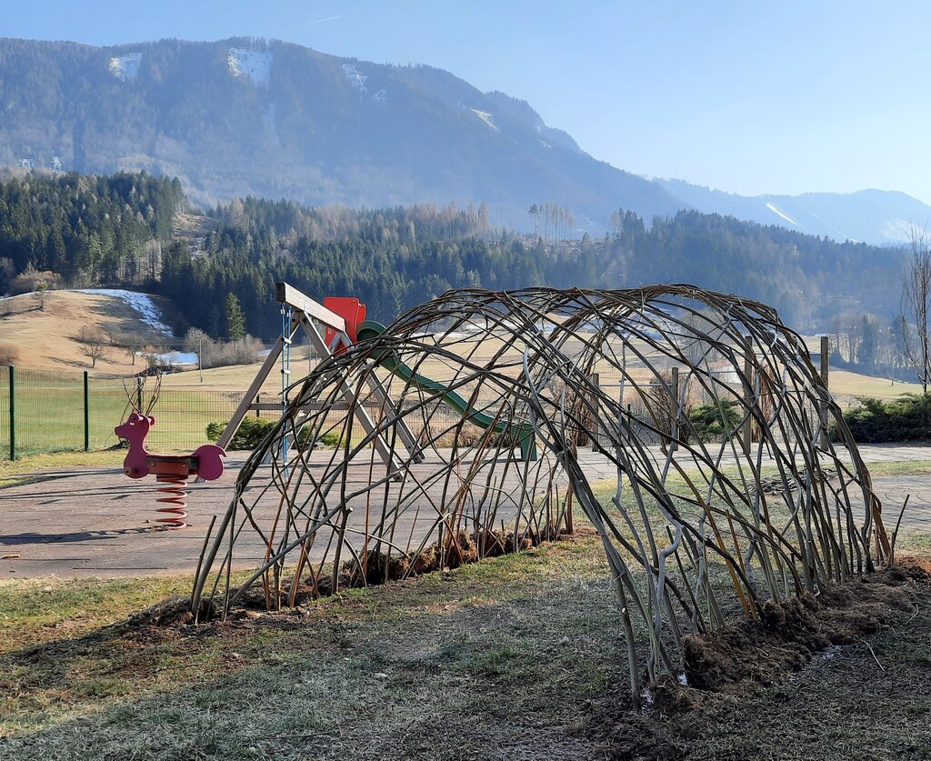 Weidentunnel Kindergarten St. Margaraten.