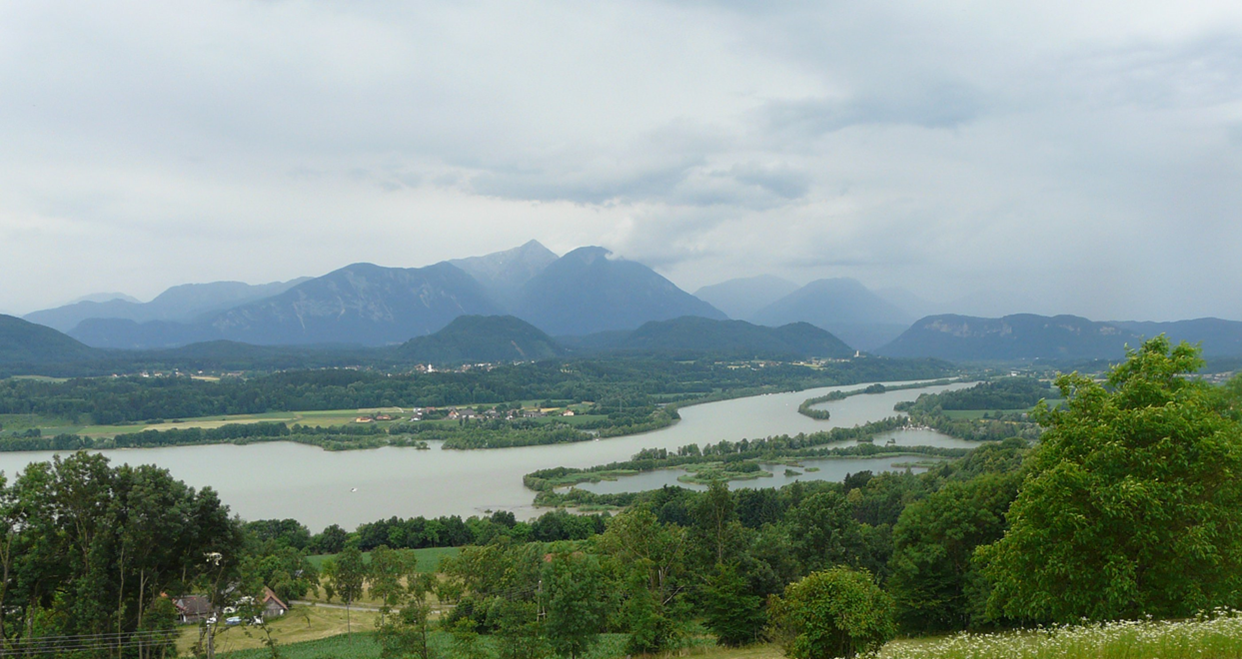 Blick über das Jauntal in der KLAR!-Region Südkärnten.