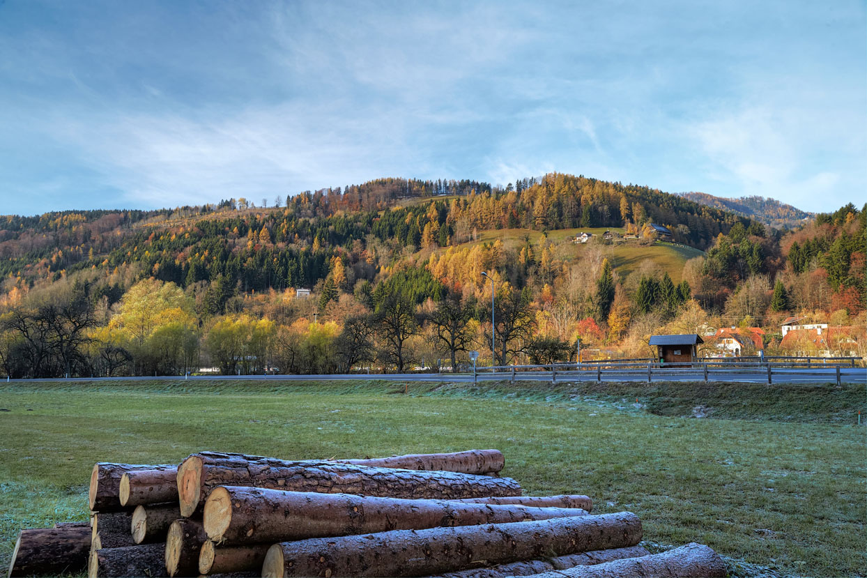 hügelige Landschaft in der Region